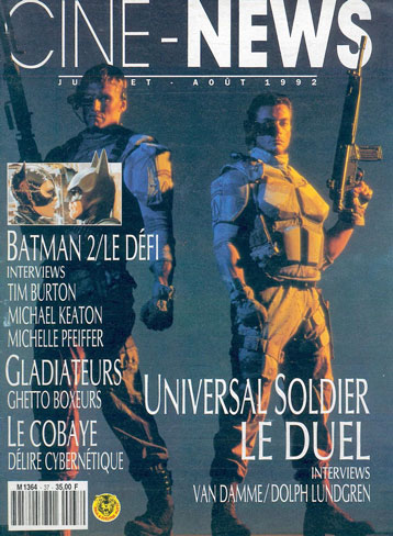 CINE-NEWS magazine side cover Issue 37 July/August 1992