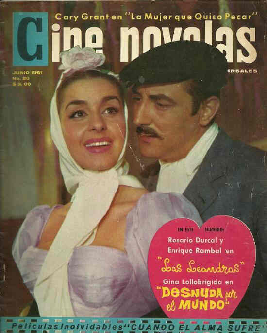 CINE NOVELAS magazine side cover Issue 26 June 1961