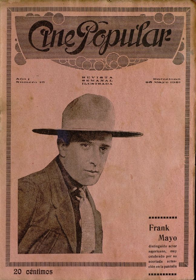 CINE POPULAR magazine side cover Issue 13 25 May 1921