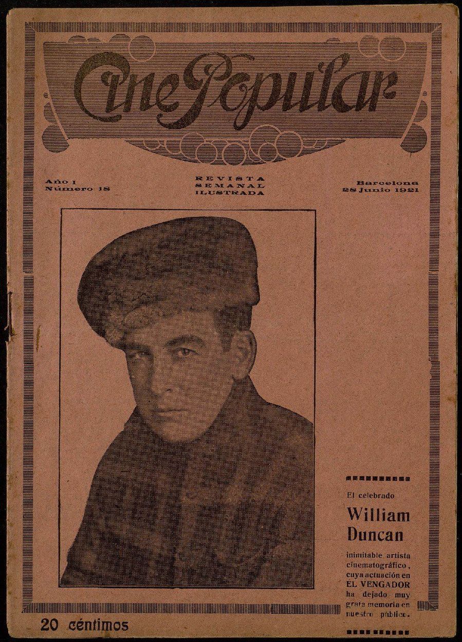 CINE POPULAR magazine side cover Issue 18 28 June 1921