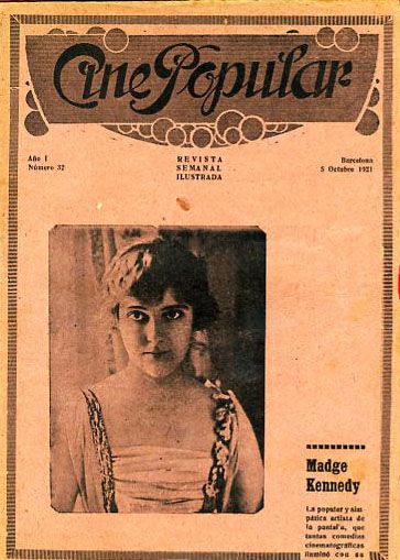 CINE POPULAR magazine side cover Issue 32 5 October 1921