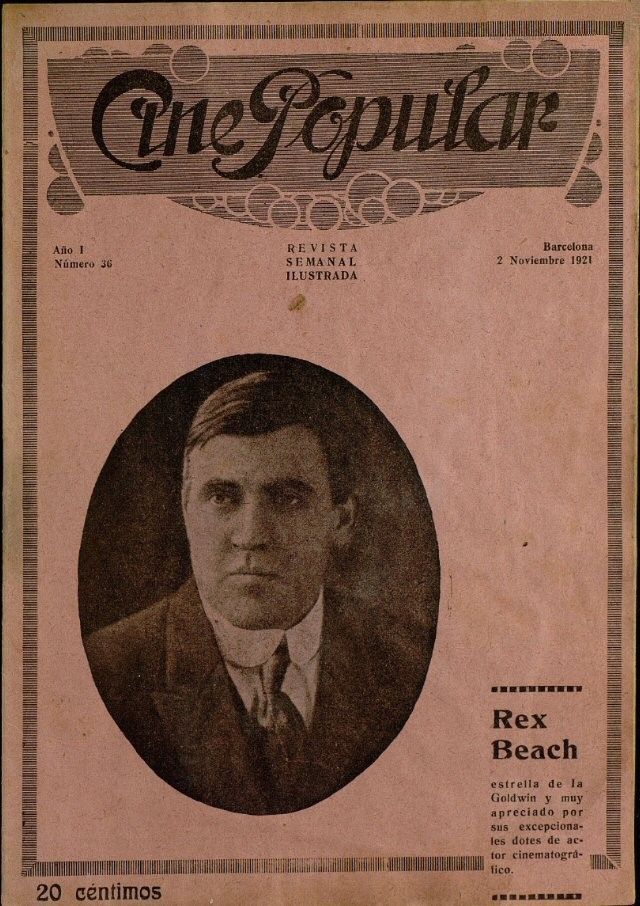 CINE POPULAR magazine side cover Issue 36 2 November 1921