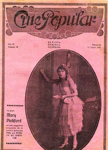 CINE POPULAR magazine side cover Issue 46 11 January 1922