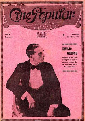 CINE POPULAR magazine side cover Issue 51 15 February 1922