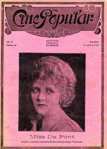 CINE POPULAR magazine side cover Issue 60 19 April 1922
