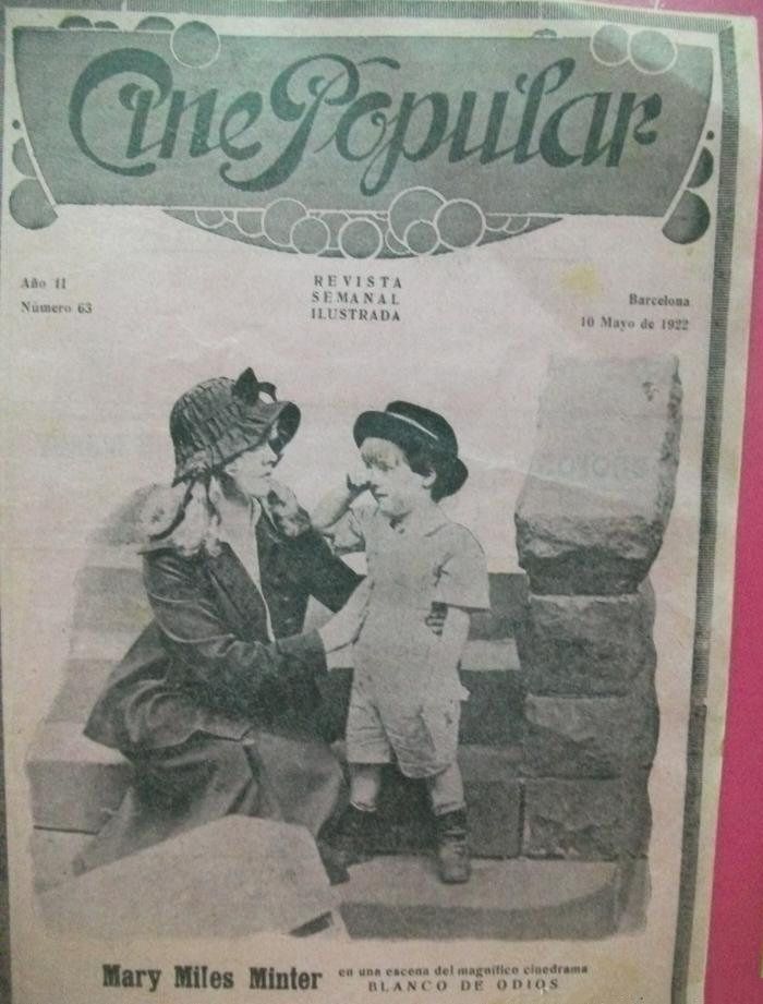 CINE POPULAR magazine side cover Issue 63 10 May 1922