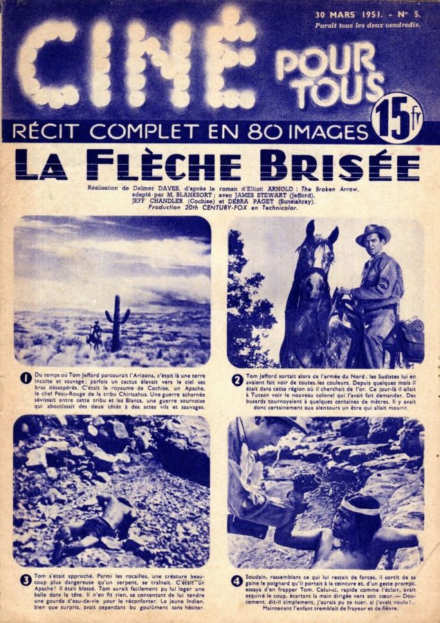 CINE POUR TOUS (50s) magazine side cover Issue 5 30 March 1951