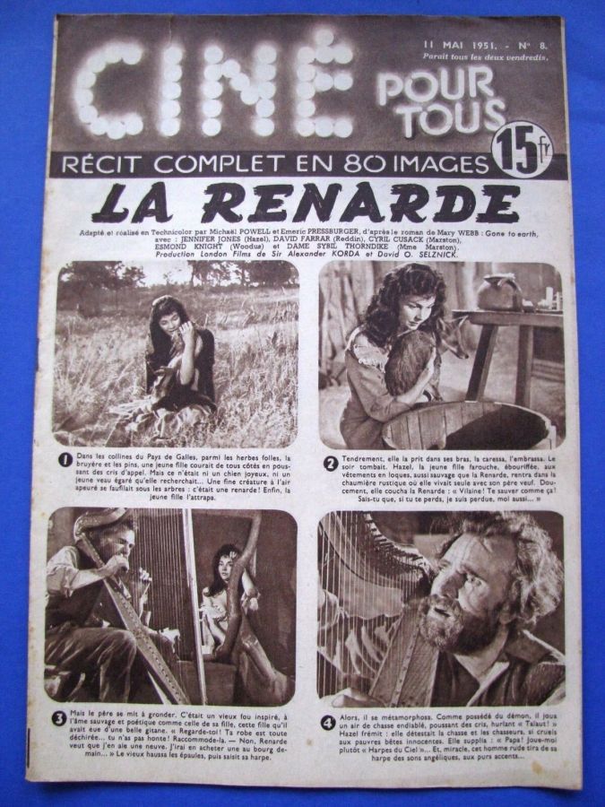 CINE POUR TOUS (50s) magazine side cover Issue 8 11 May 1951
