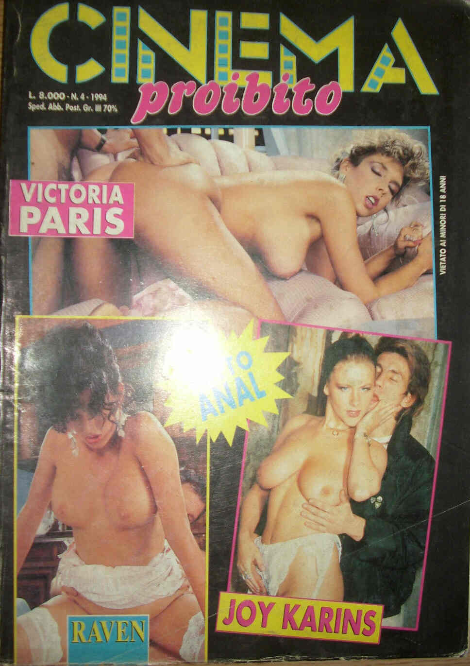 CINEMA PROIBITO magazine side cover Issue 4  1994