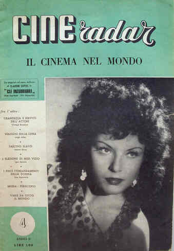 CINE RADAR magazine side cover Issue 4  1950
