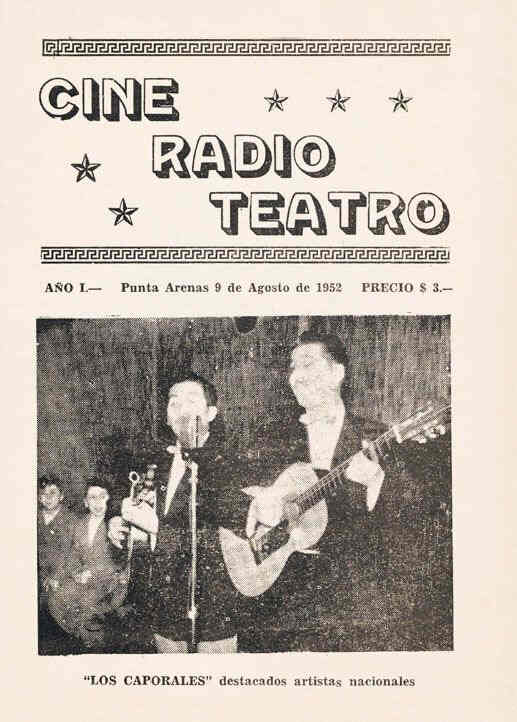 CINE RADIO TEATRO magazine side cover 9 August 1952