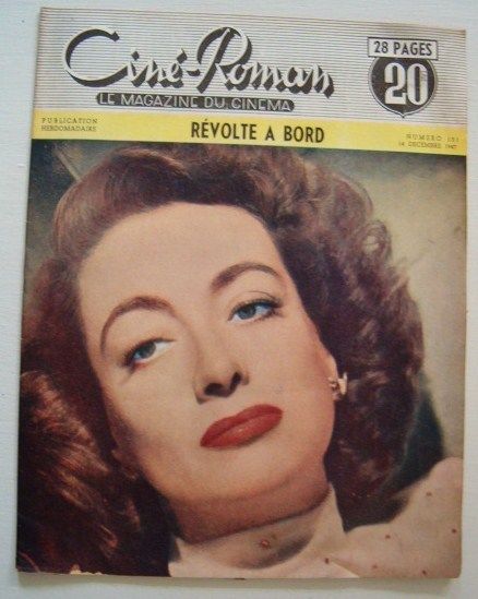 CINE-ROMAN (For France) magazine side cover Issue 131 14 December 1947