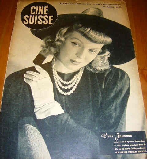 CINE SUISSE magazine side cover Issue 41  1941