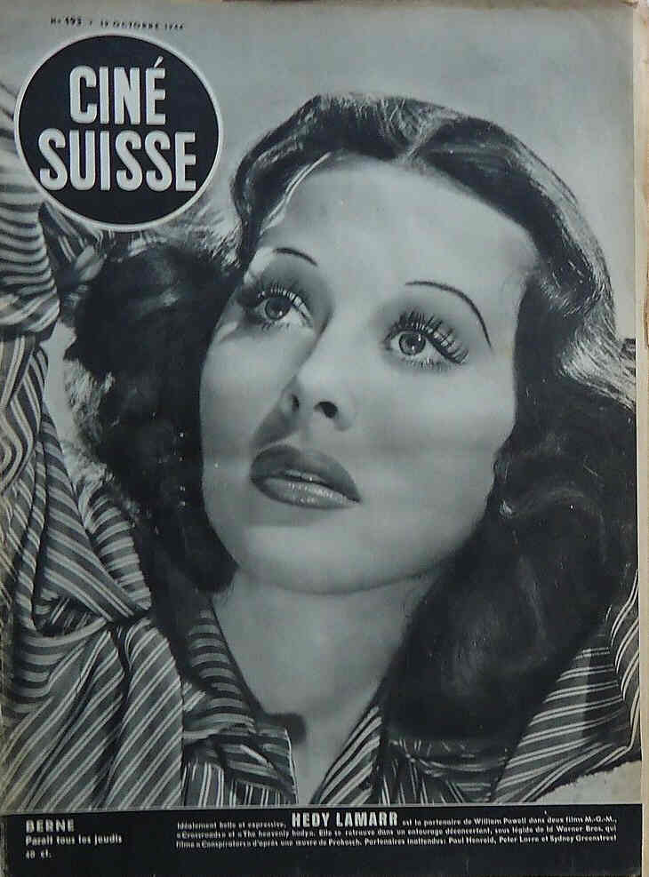 CINE SUISSE magazine side cover Issue 193 19 October 1944