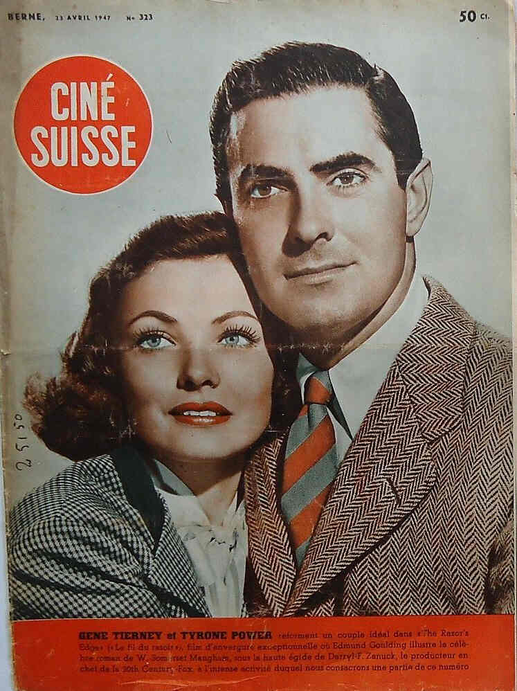 CINE SUISSE magazine side cover Issue 323 23 April 1947
