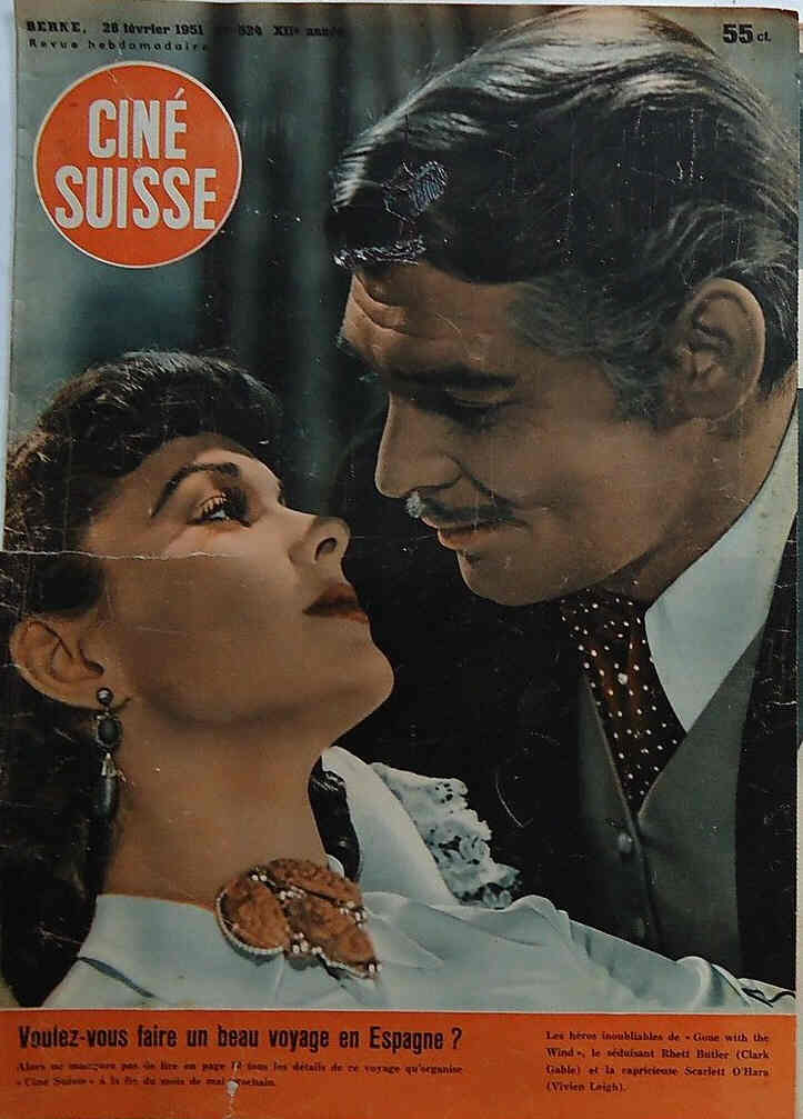 CINE SUISSE magazine side cover 28 February 1951