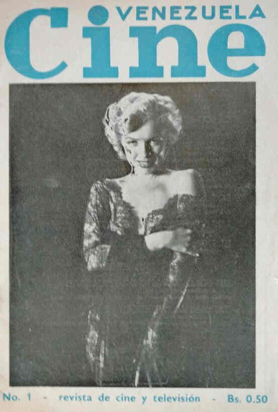 CINE VENEZUELA magazine side cover Issue 1 10 March 1953