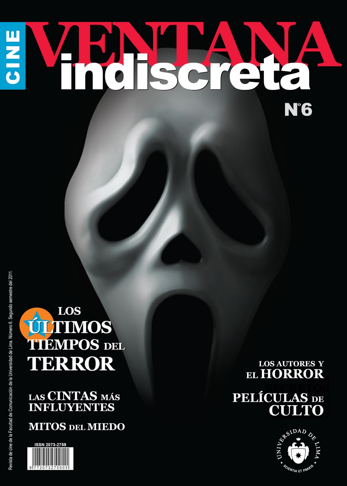 CINE VENTANA INDISCRETA magazine side cover Issue 6  2011