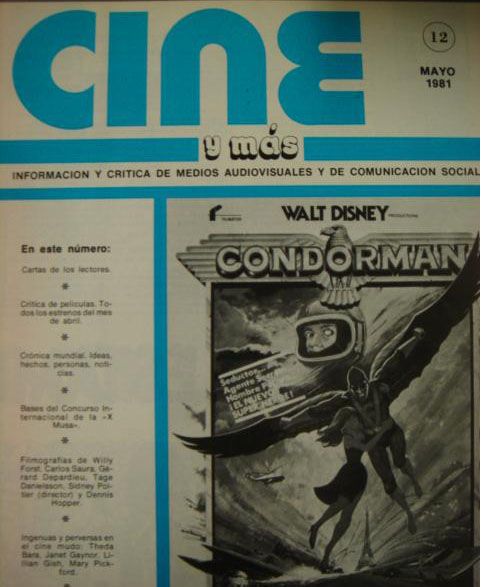 CINE Y MAS magazine side cover Issue 12 May 1981
