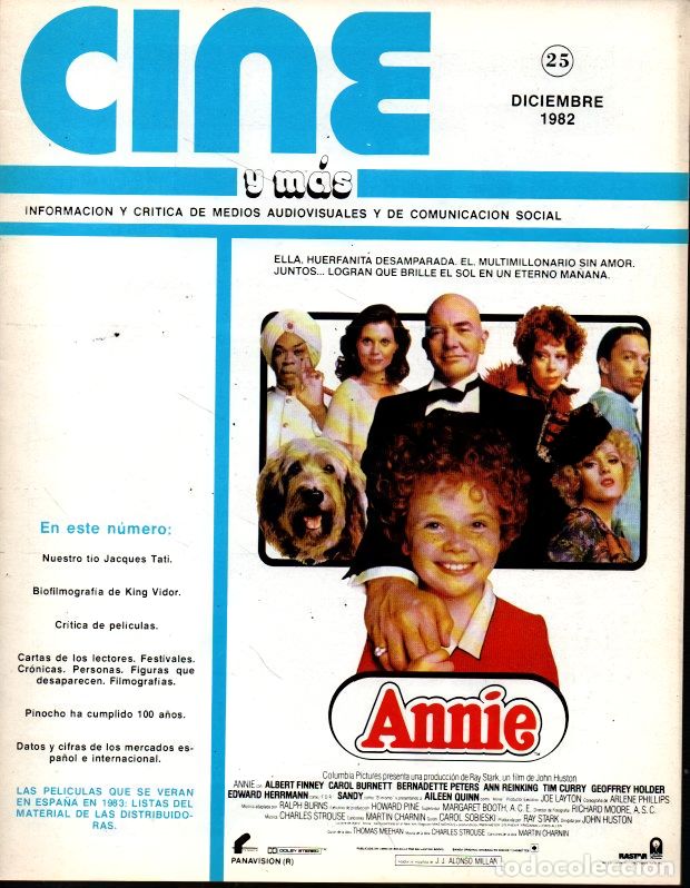 CINE Y MAS magazine side cover Issue 25 December 1982
