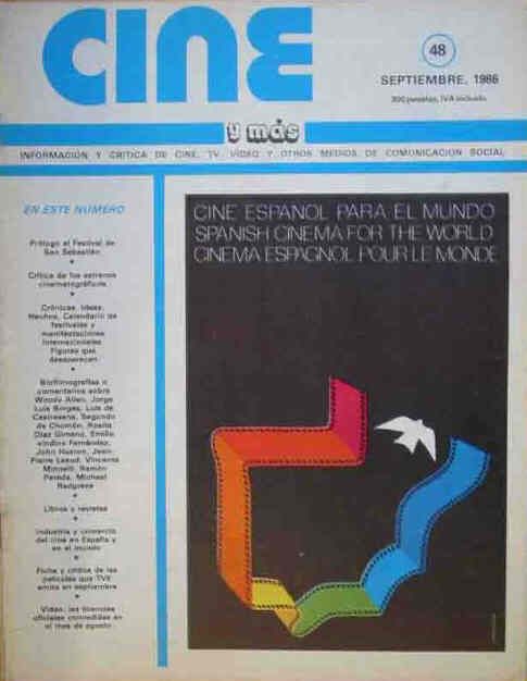 CINE Y MAS magazine side cover Issue 48 September 1986
