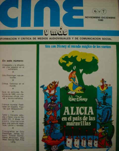 CINE Y MAS magazine side cover Issue 6/7 November/December 1980