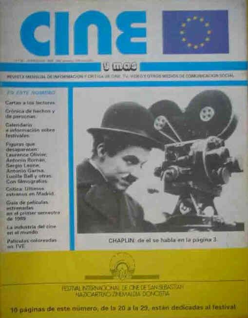 CINE Y MAS magazine side cover Issue 65  1989
