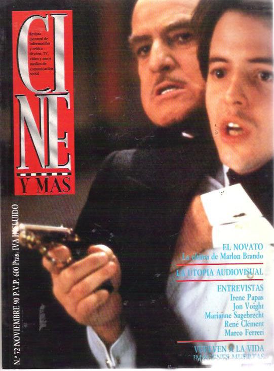 CINE Y MAS magazine side cover Issue 72 November 1990