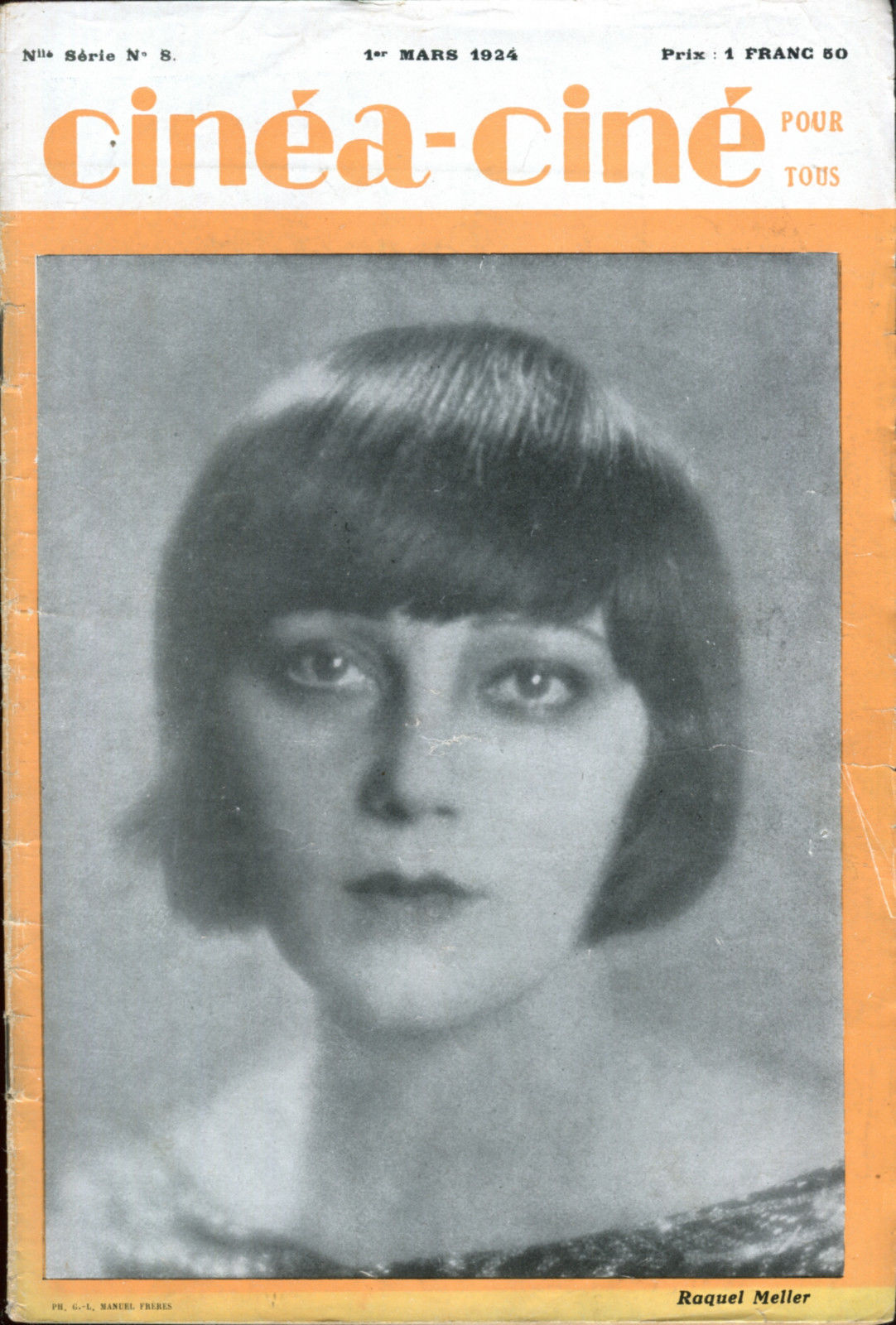 CINEA-CINE POUR TOUS magazine side cover Issue 8 1 March 1924