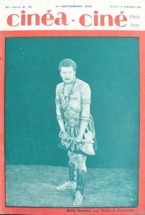 CINEA-CINE POUR TOUS magazine side cover Issue 20 1 September 1924