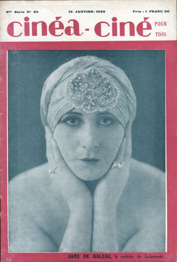 CINEA-CINE POUR TOUS magazine side cover Issue 29 15 January 1925