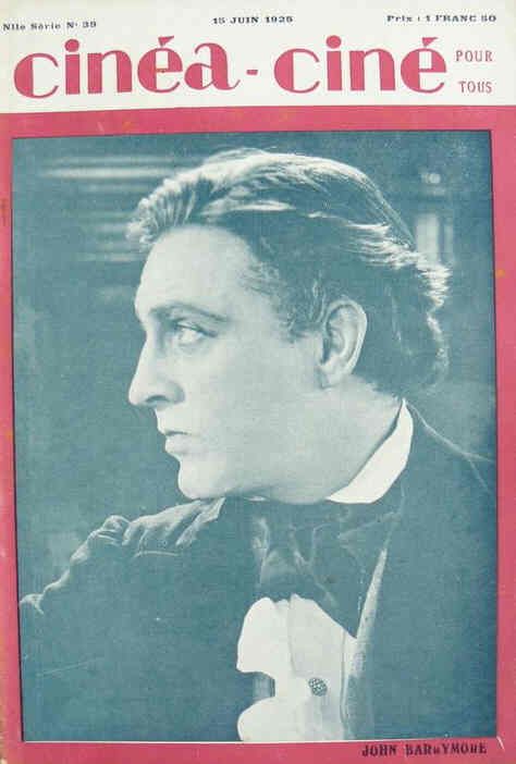 CINEA-CINE POUR TOUS magazine side cover Issue 39 15 June 1925