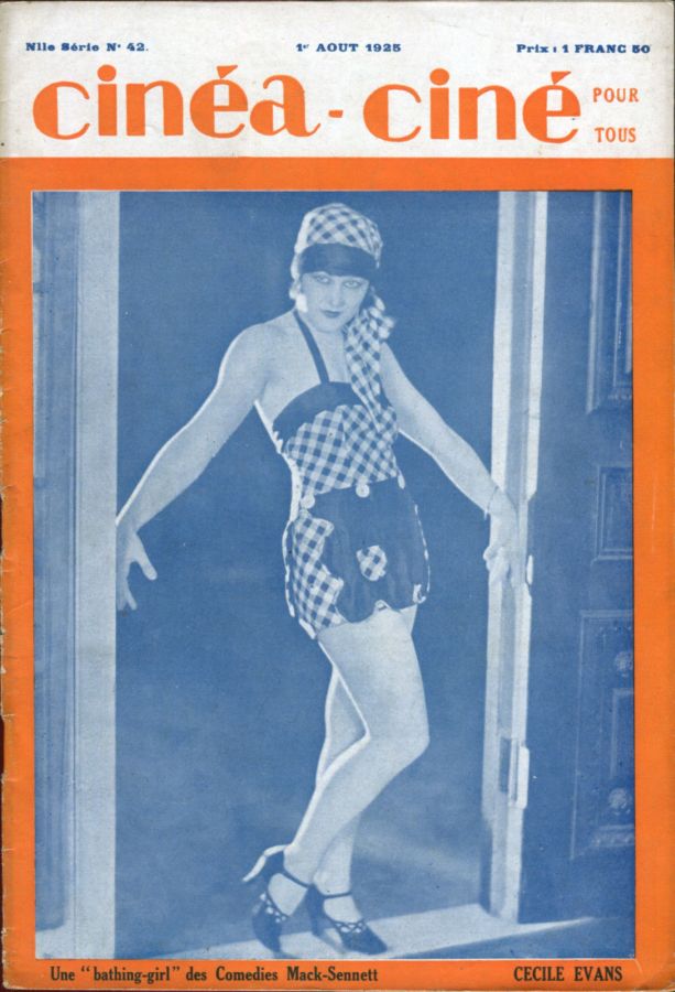 CINEA-CINE POUR TOUS magazine side cover Issue 42 1 August 1925