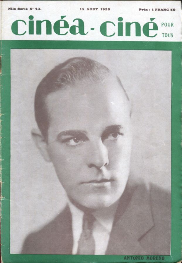 CINEA-CINE POUR TOUS magazine side cover Issue 43 15 August 1925