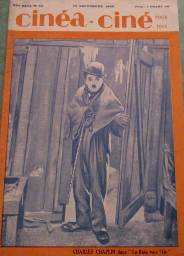CINEA-CINE POUR TOUS magazine side cover Issue 45 15 September 1925