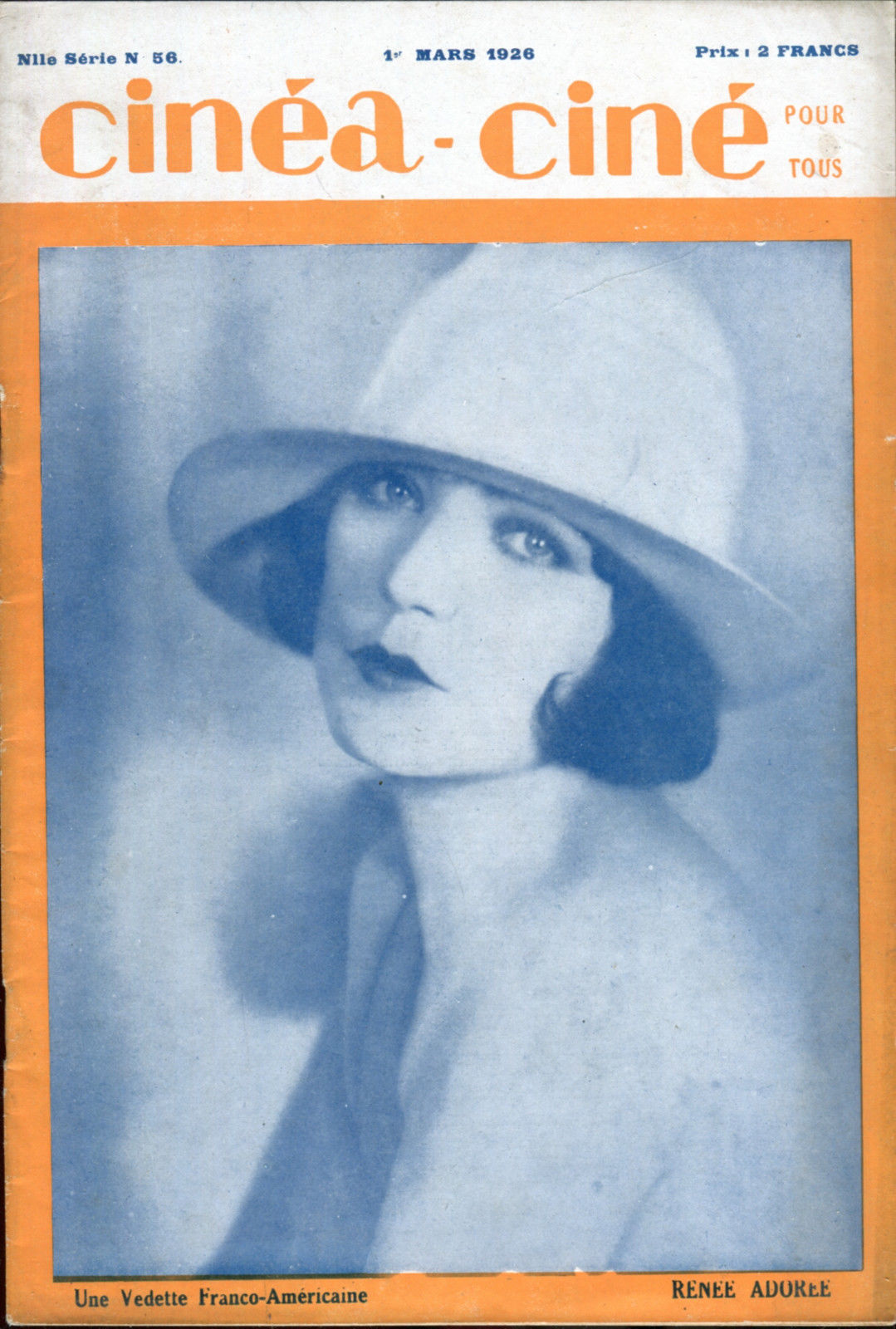 CINEA-CINE POUR TOUS magazine side cover Issue 56 1 March 1926
