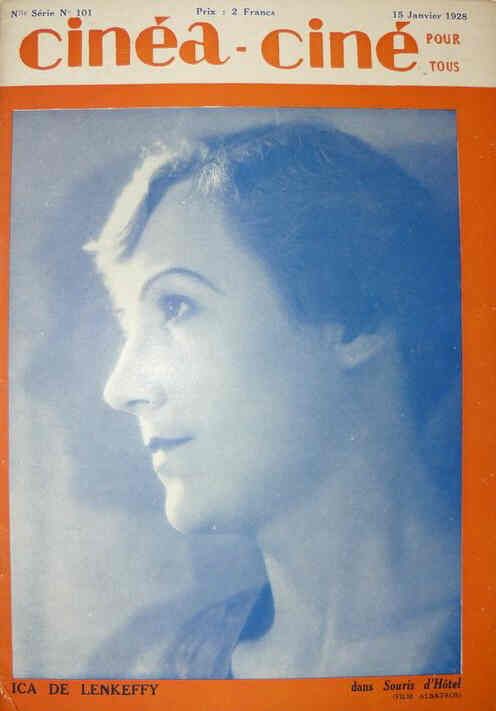 CINEA-CINE POUR TOUS magazine side cover Issue 101 15 January 1928