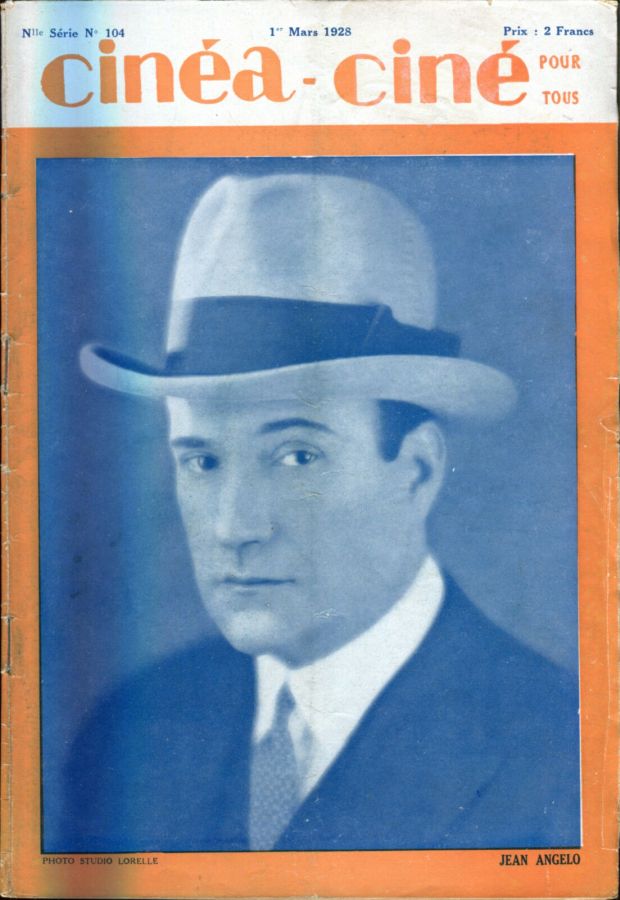CINEA-CINE POUR TOUS magazine side cover Issue 104 1 March 1928