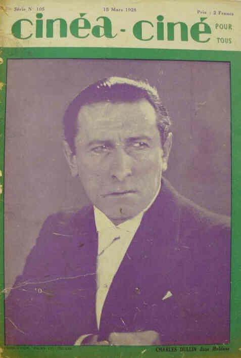 CINEA-CINE POUR TOUS magazine side cover Issue 105 15 March 1928