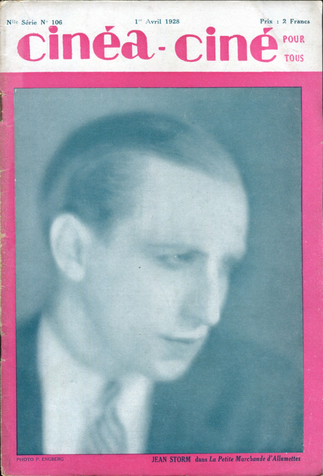 CINEA-CINE POUR TOUS magazine side cover Issue 106 1 April 1928