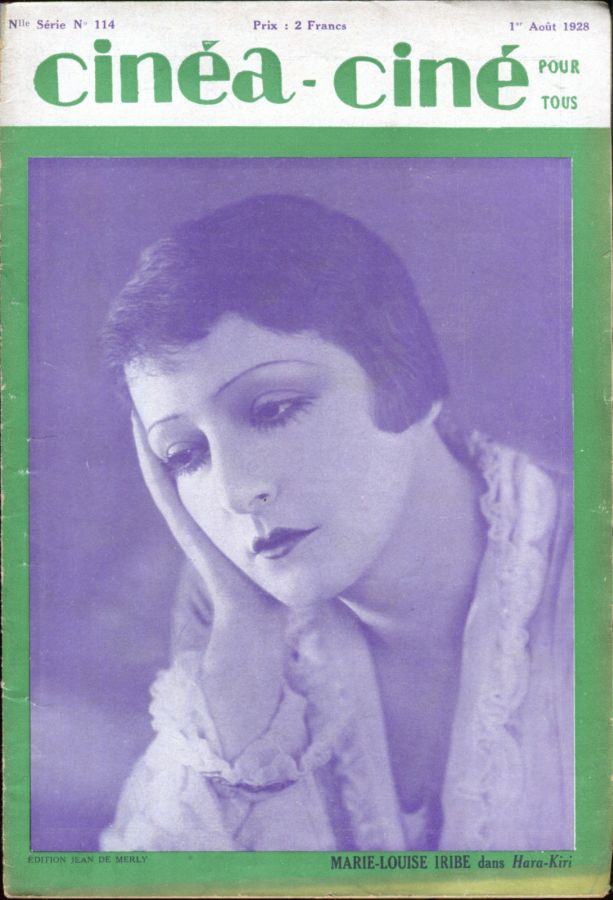 CINEA-CINE POUR TOUS magazine side cover Issue 114 1 August 1928