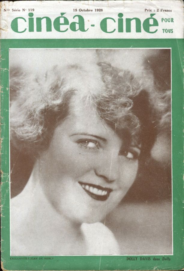 CINEA-CINE POUR TOUS magazine side cover Issue 119 15 October 1928
