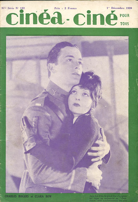 CINEA-CINE POUR TOUS magazine side cover Issue 122 1 December 1928