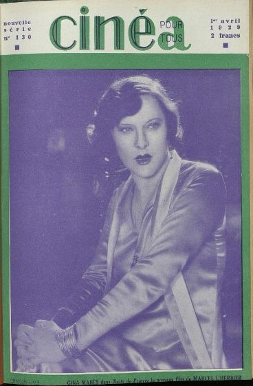 CINEA-CINE POUR TOUS magazine side cover Issue 130 1 April 1929