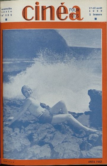 CINEA-CINE POUR TOUS magazine side cover Issue 138 1 August 1929