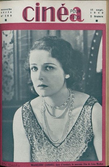 CINEA-CINE POUR TOUS magazine side cover Issue 140 15 September 1929