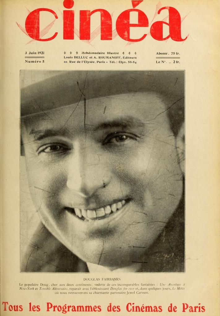 CINEA magazine side cover Issue 5 3 June 1921