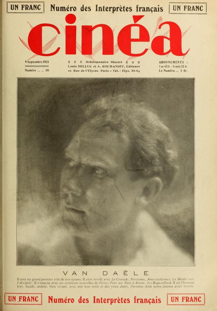 CINEA magazine side cover Issue 18 9 September 1921