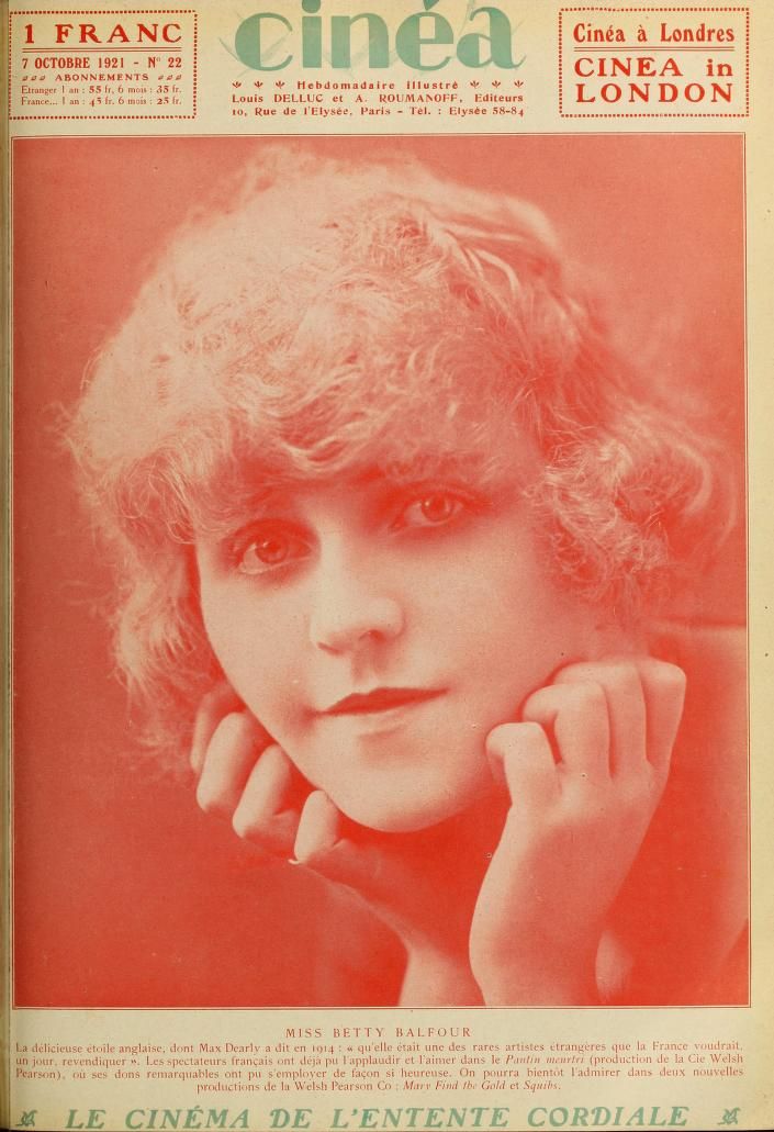 CINEA magazine side cover Issue 22 7 October 1921