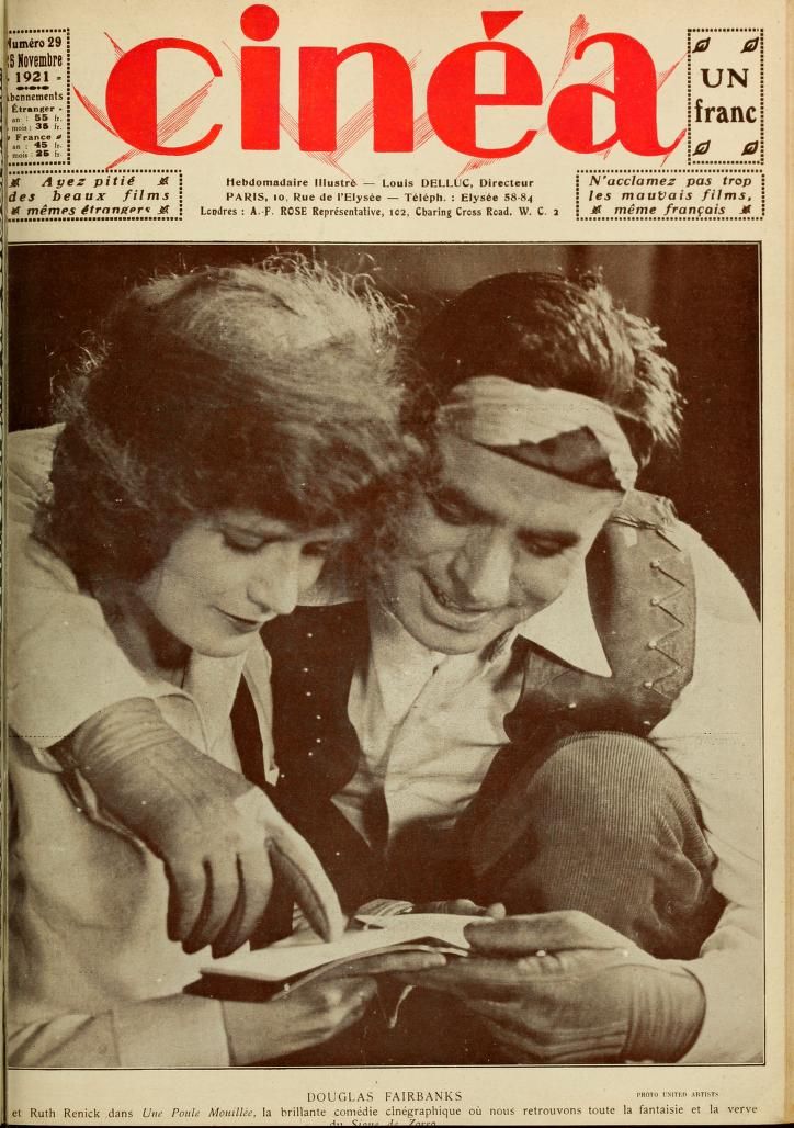 CINEA magazine side cover Issue 29 25 November 1921